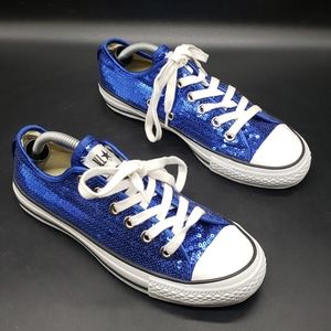 blue sequin converse sneakers